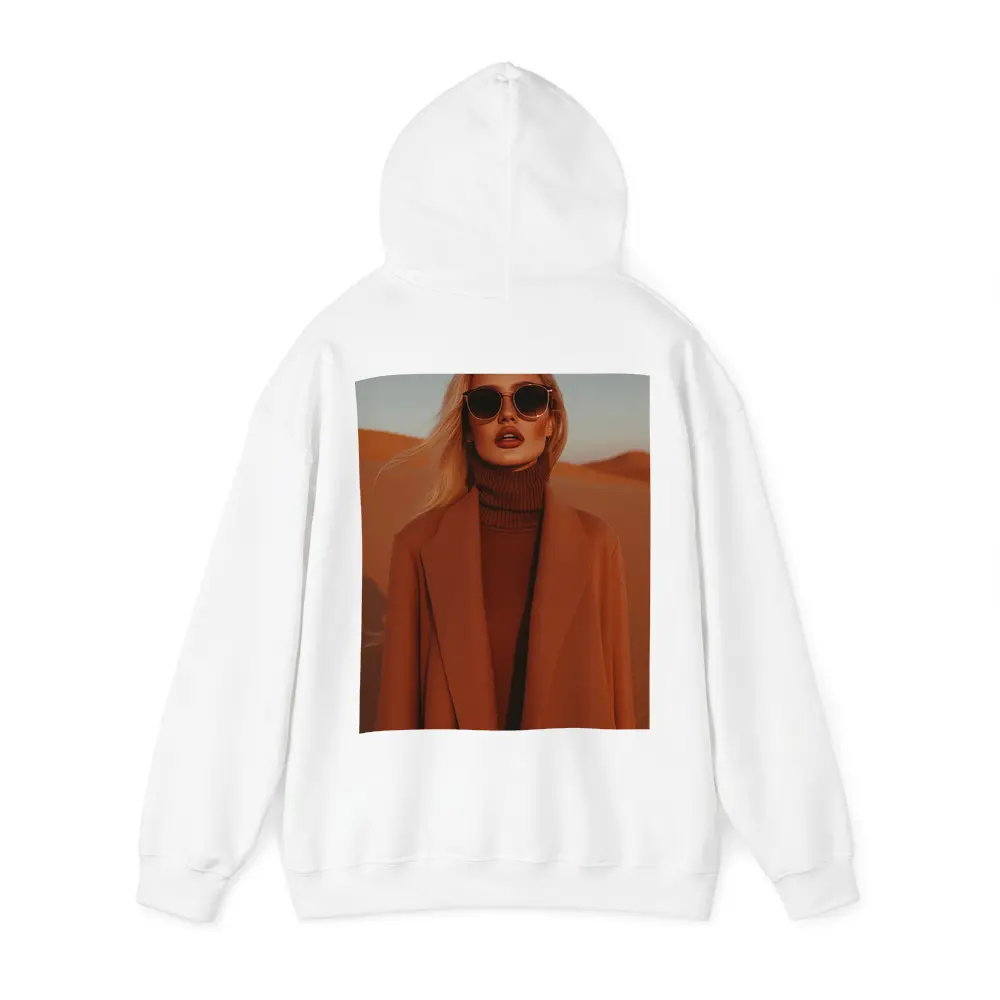 Blonde Woman Desert Dunes Fashion Portrait – Hoodies