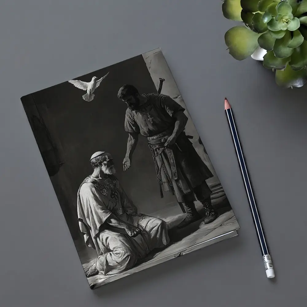 Biblical Scene Soldier Dove Dark Art – Notebooks