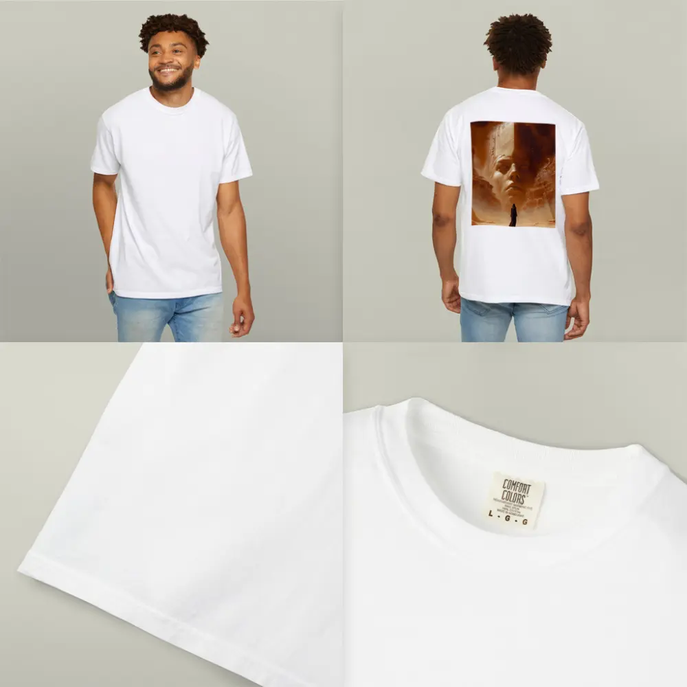 Ancient Desert Colossus Figure Surreal Sand – T-Shirts