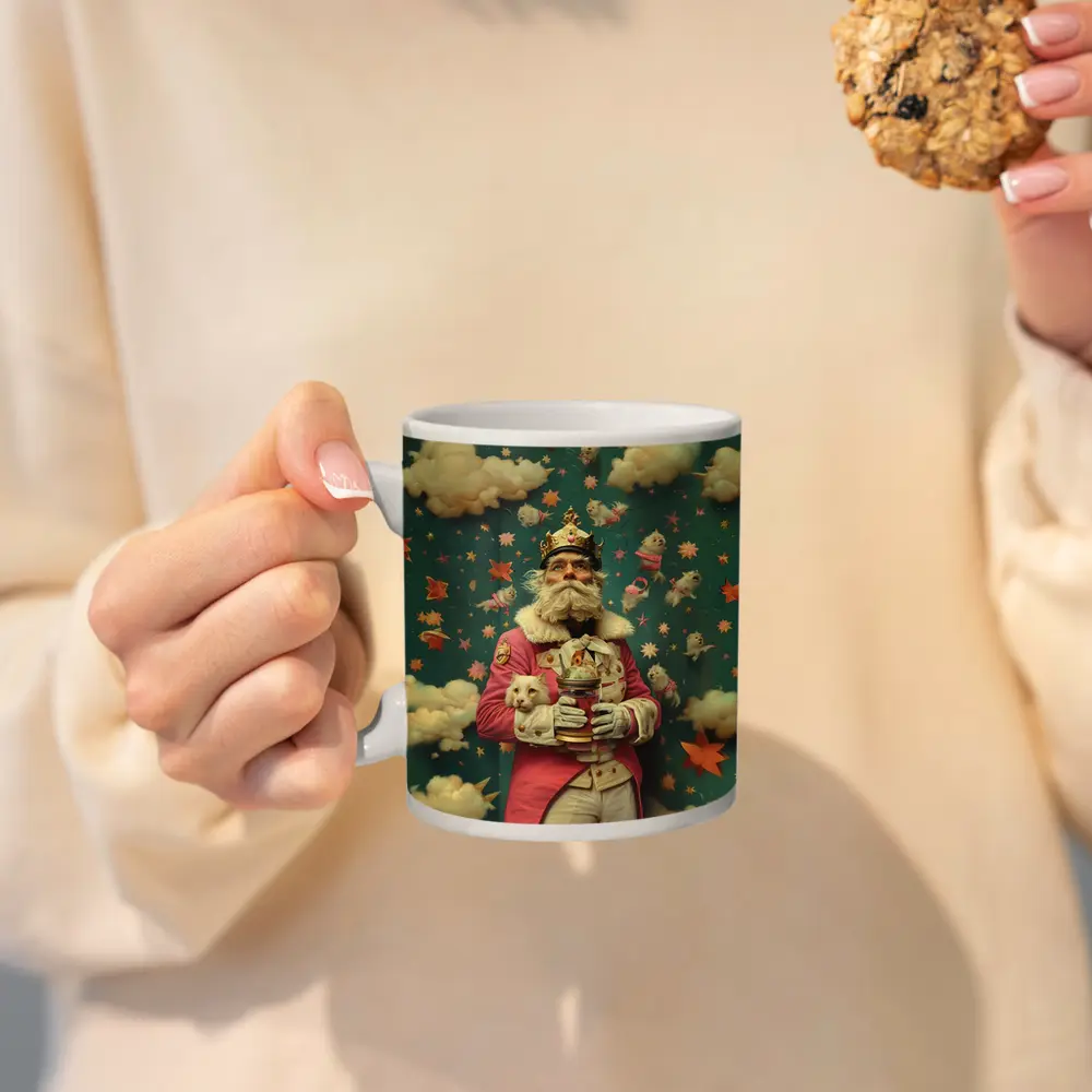 Surreal King With Cats Stars Fantasy – Mugs