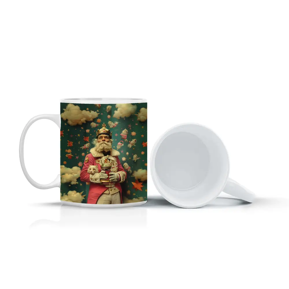 Surreal King With Cats Stars Fantasy – Mugs