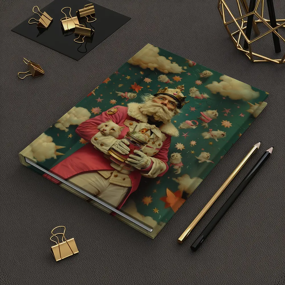 Surreal King With Cats Stars Fantasy – Notebooks