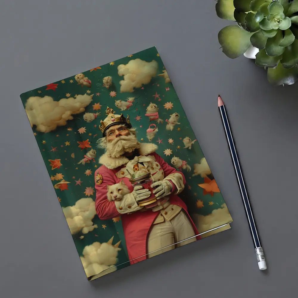 Surreal King With Cats Stars Fantasy – Notebooks