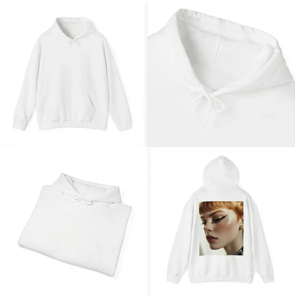 Redhead Woman Bold Gold Eye Makeup – Hoodies