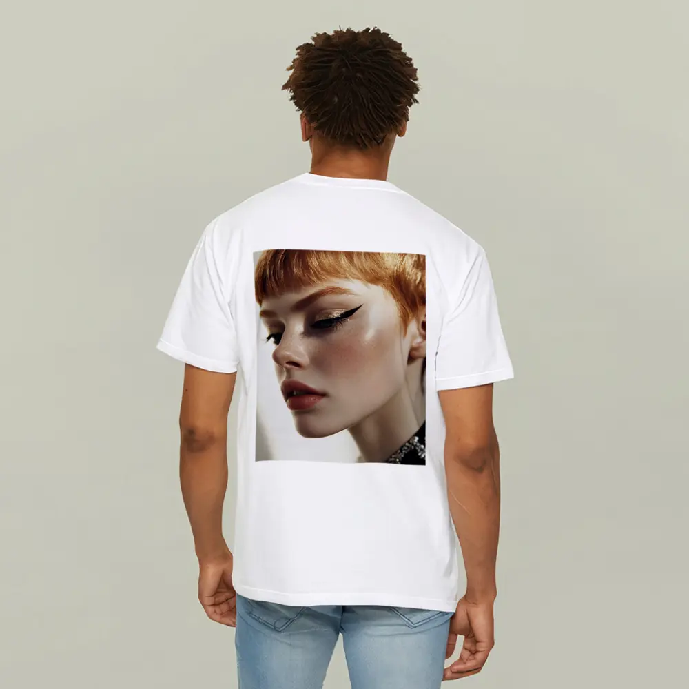Redhead Woman Bold Gold Eye Makeup – T-Shirts