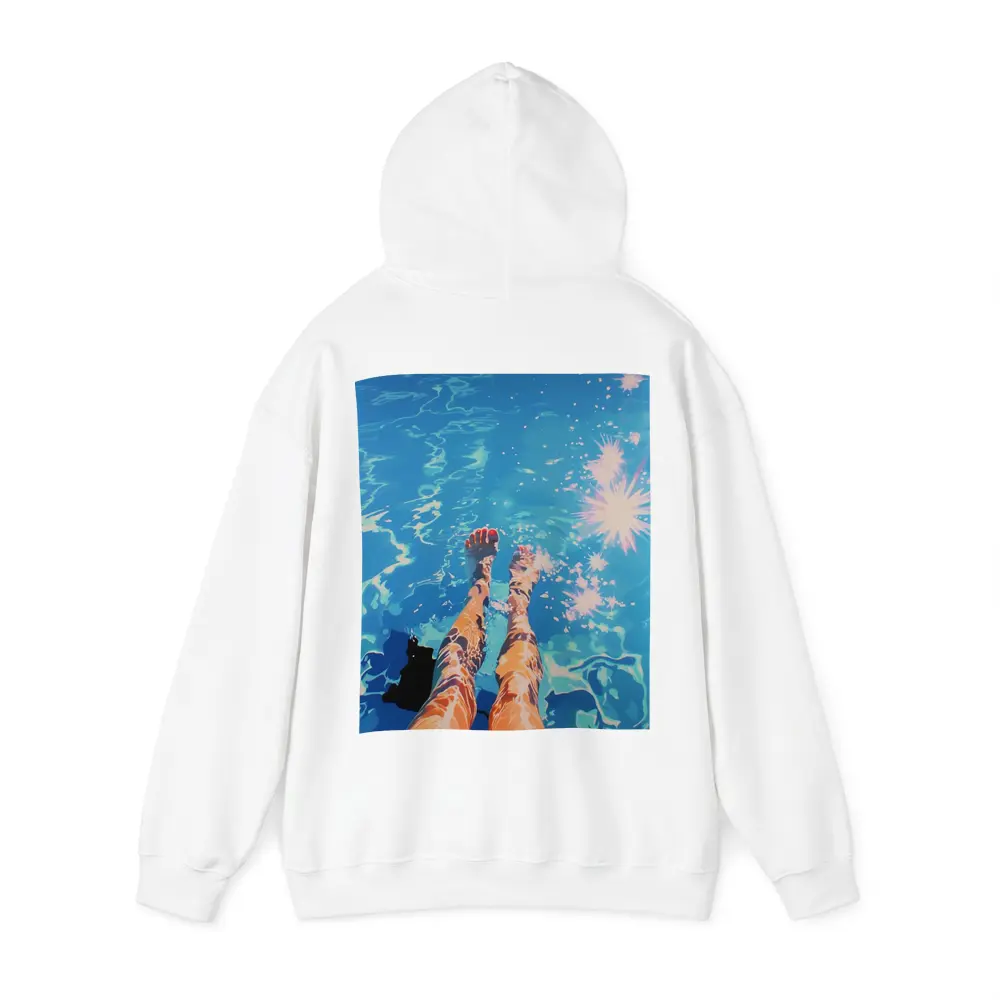 Woman Legs Dangling in Blue Pool – Hoodies