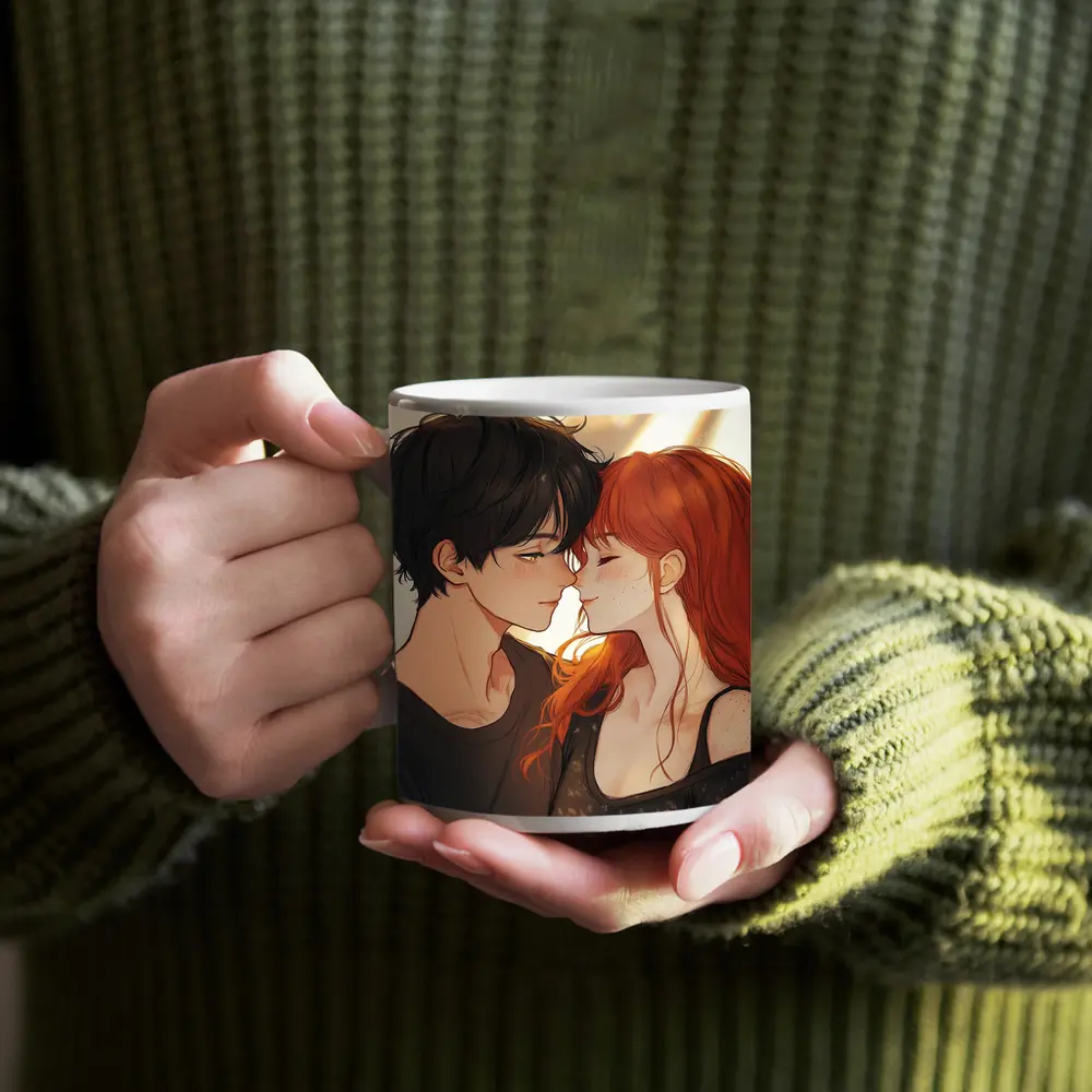 Anime Couple Romance Close Moment Art – Mugs