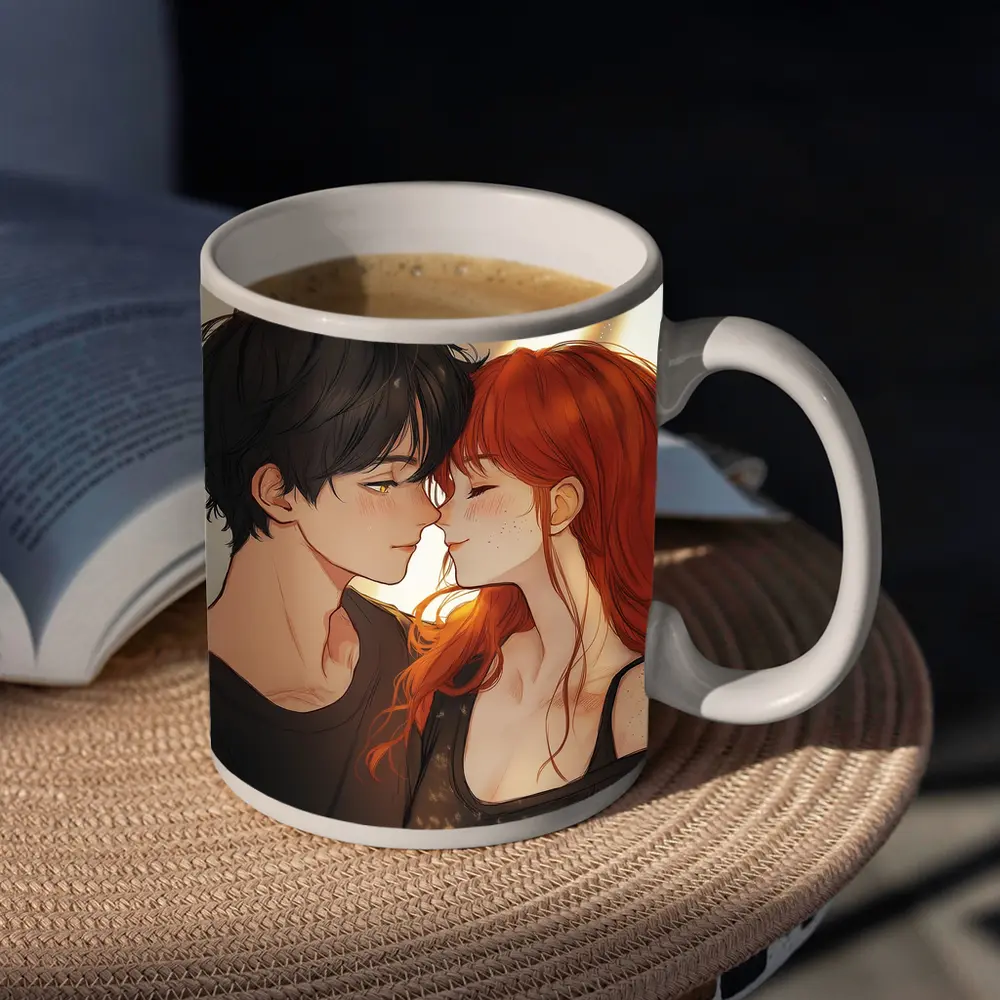 Anime Couple Romance Close Moment Art – Mugs