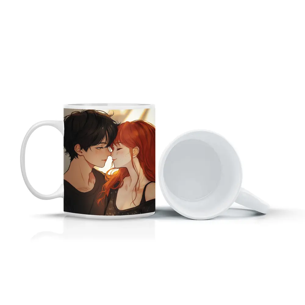 Anime Couple Romance Close Moment Art – Mugs