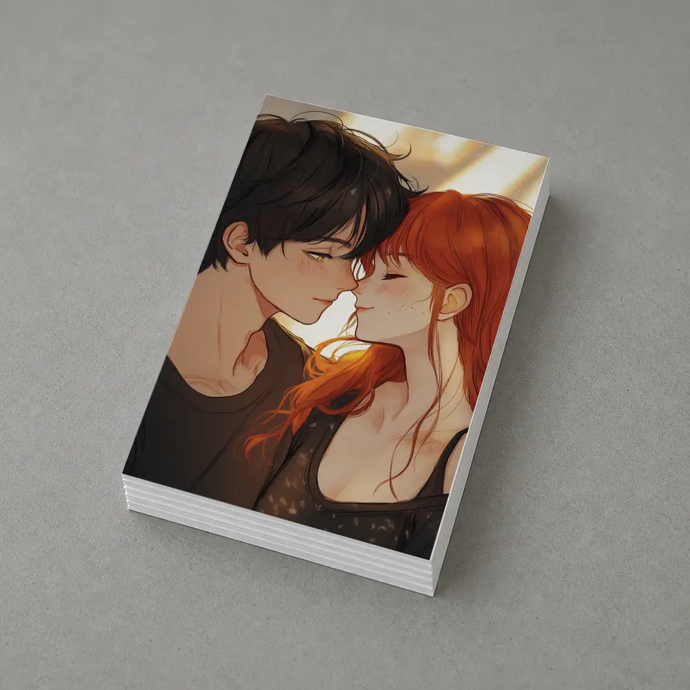 Anime Couple Romance Close Moment Art – Postcards