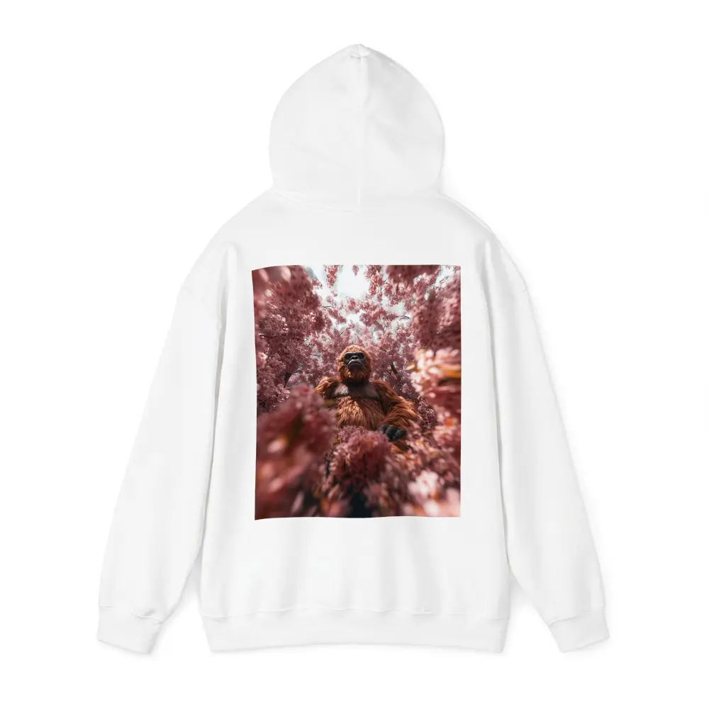 Gorilla Among Pink Blossoms Surreal Art – Hoodies