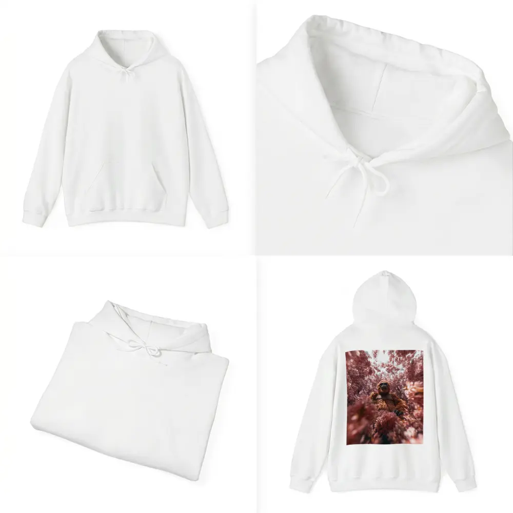 Gorilla Among Pink Blossoms Surreal Art – Hoodies