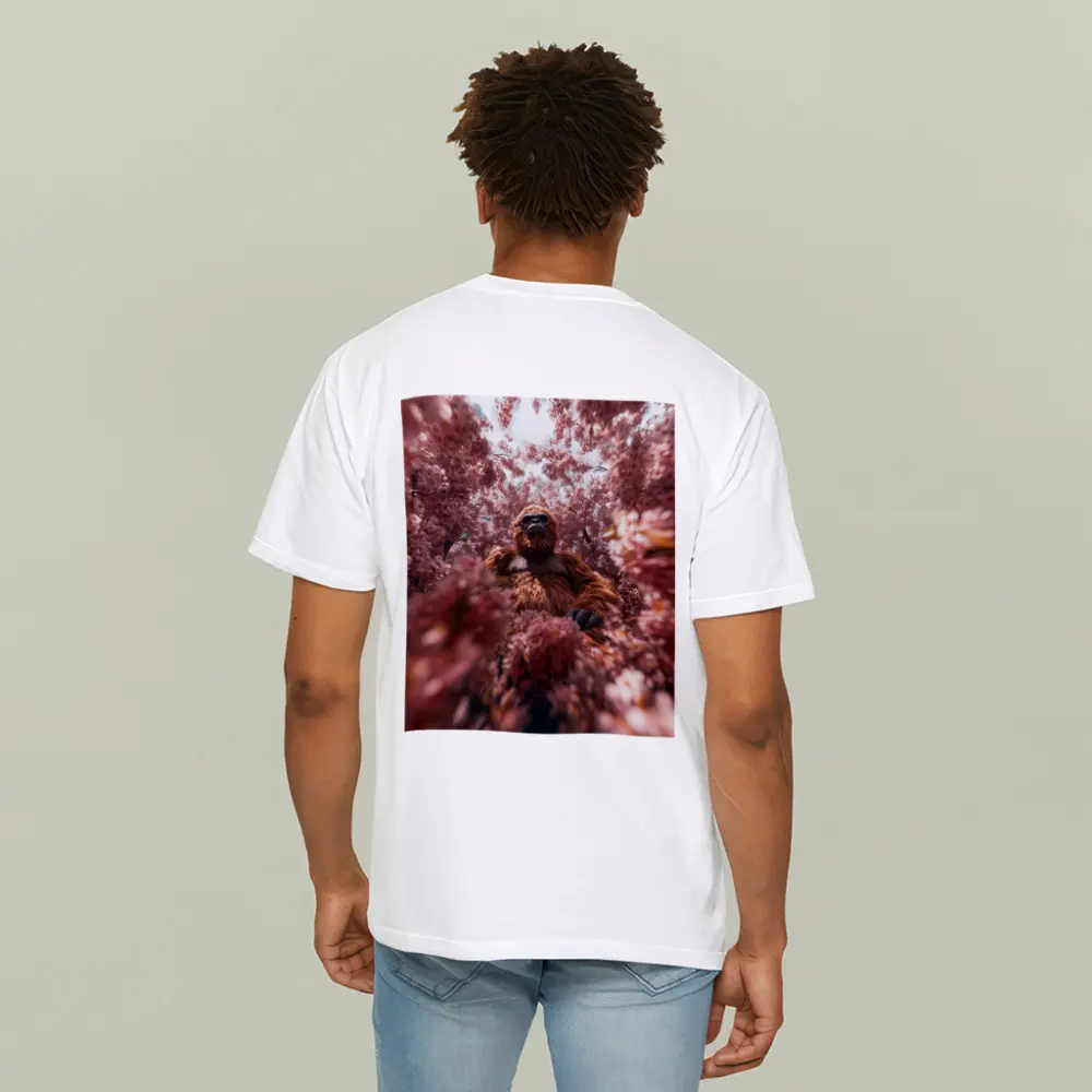Gorilla Among Pink Blossoms Surreal Art – T-Shirts