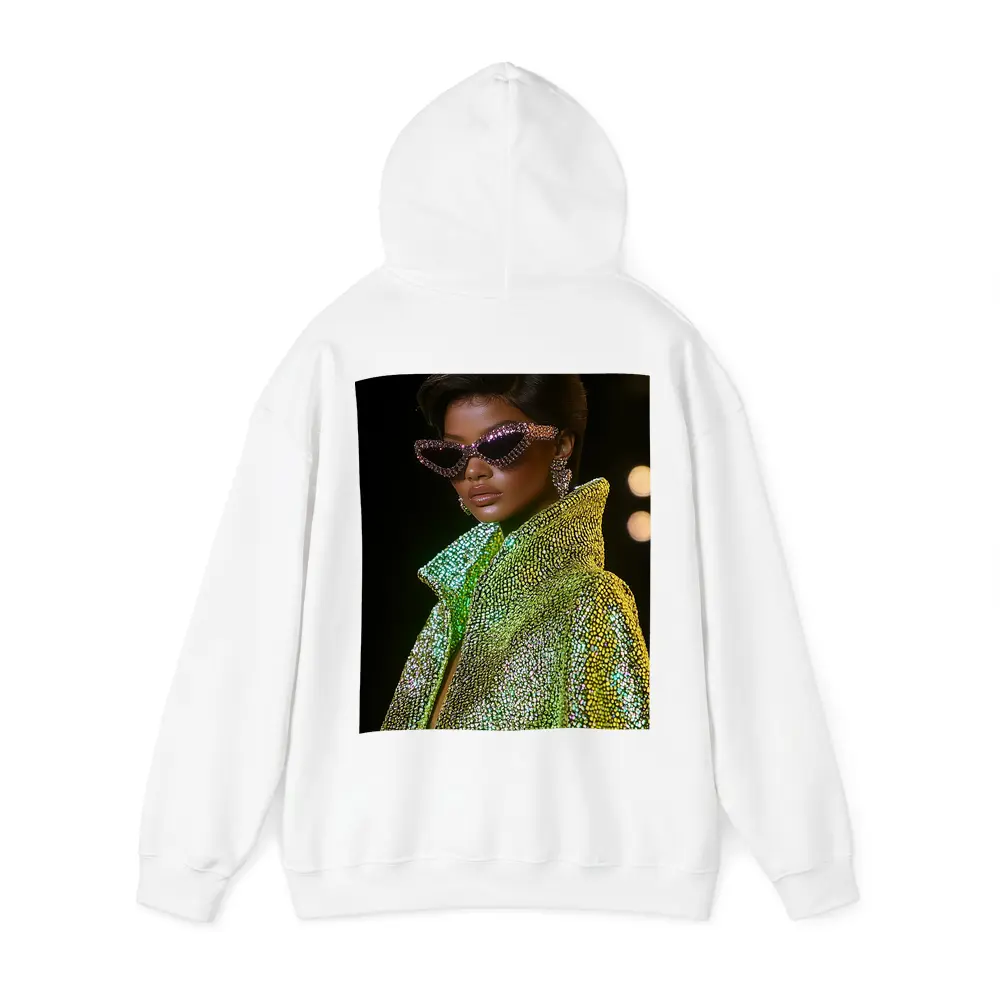 Glam Woman Crystal Sunglasses Green Sequin Jacket – Hoodies