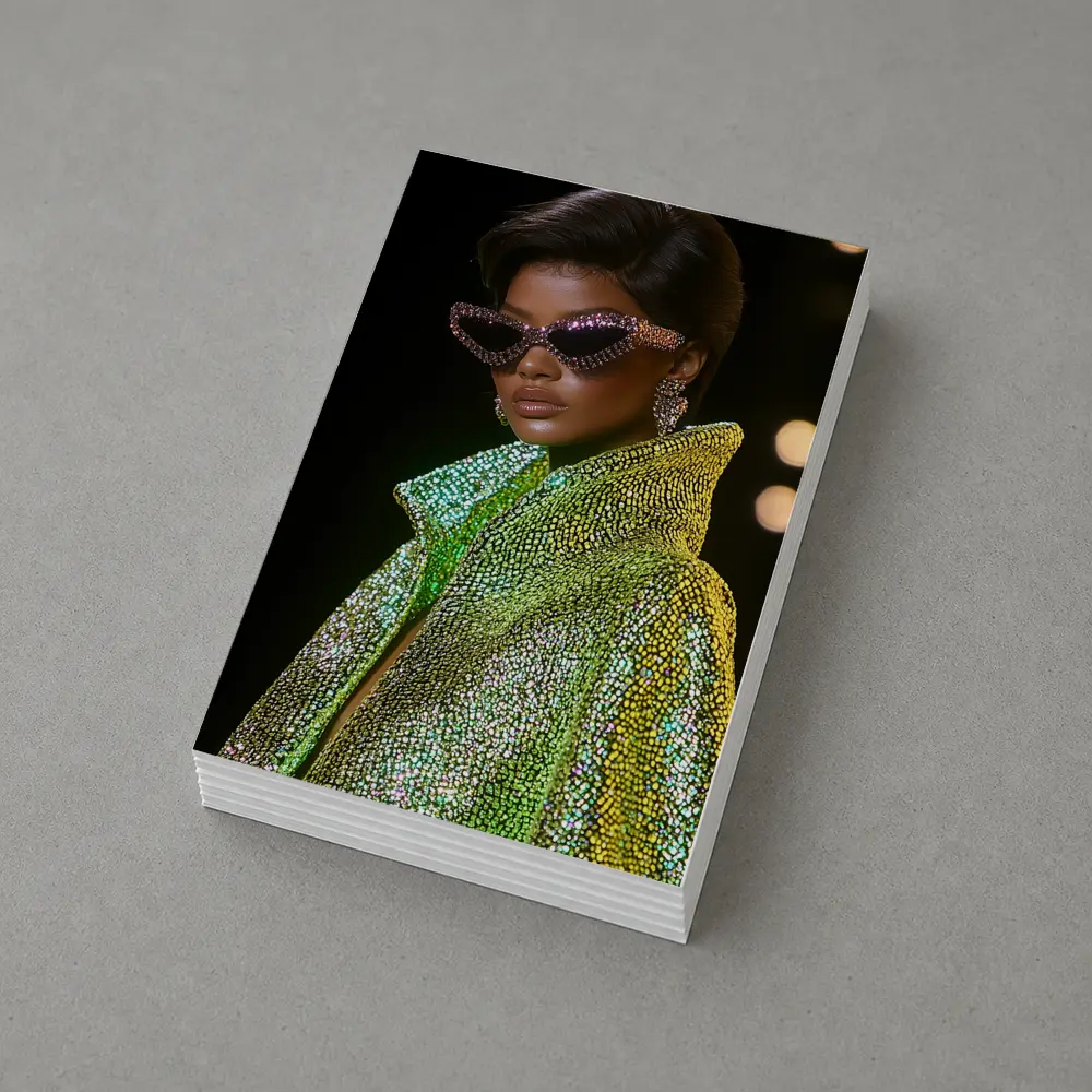 Glam Woman Crystal Sunglasses Green Sequin Jacket – Postcards