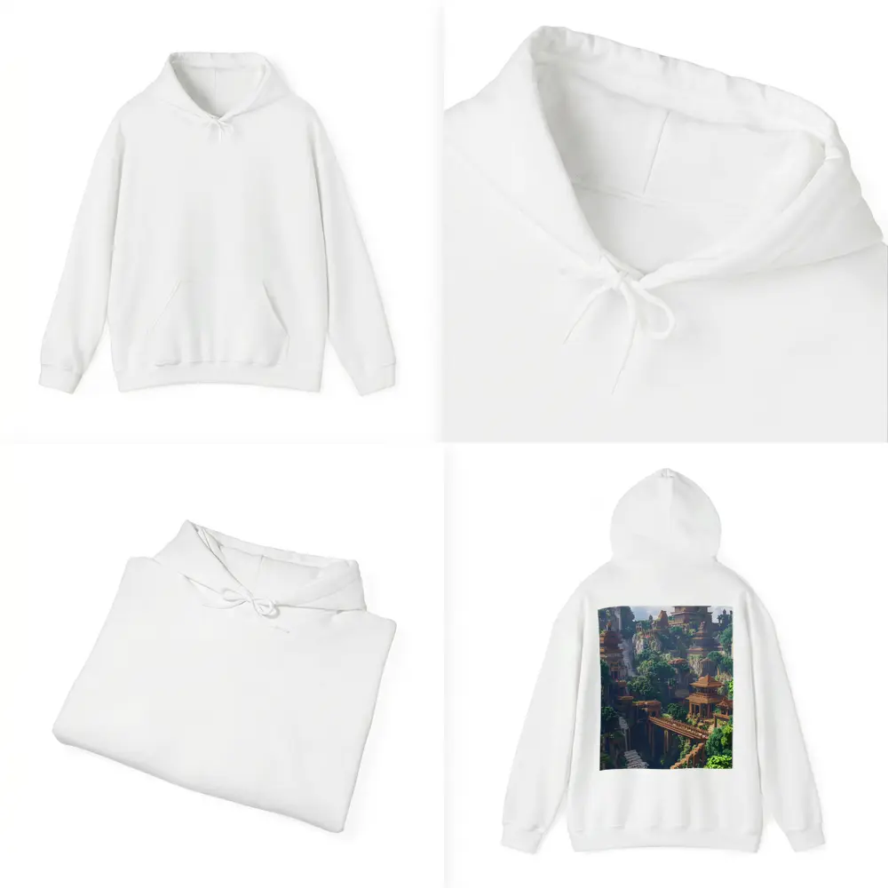 Minecraft Ancient Temple City Jungle Waterfall – Hoodies