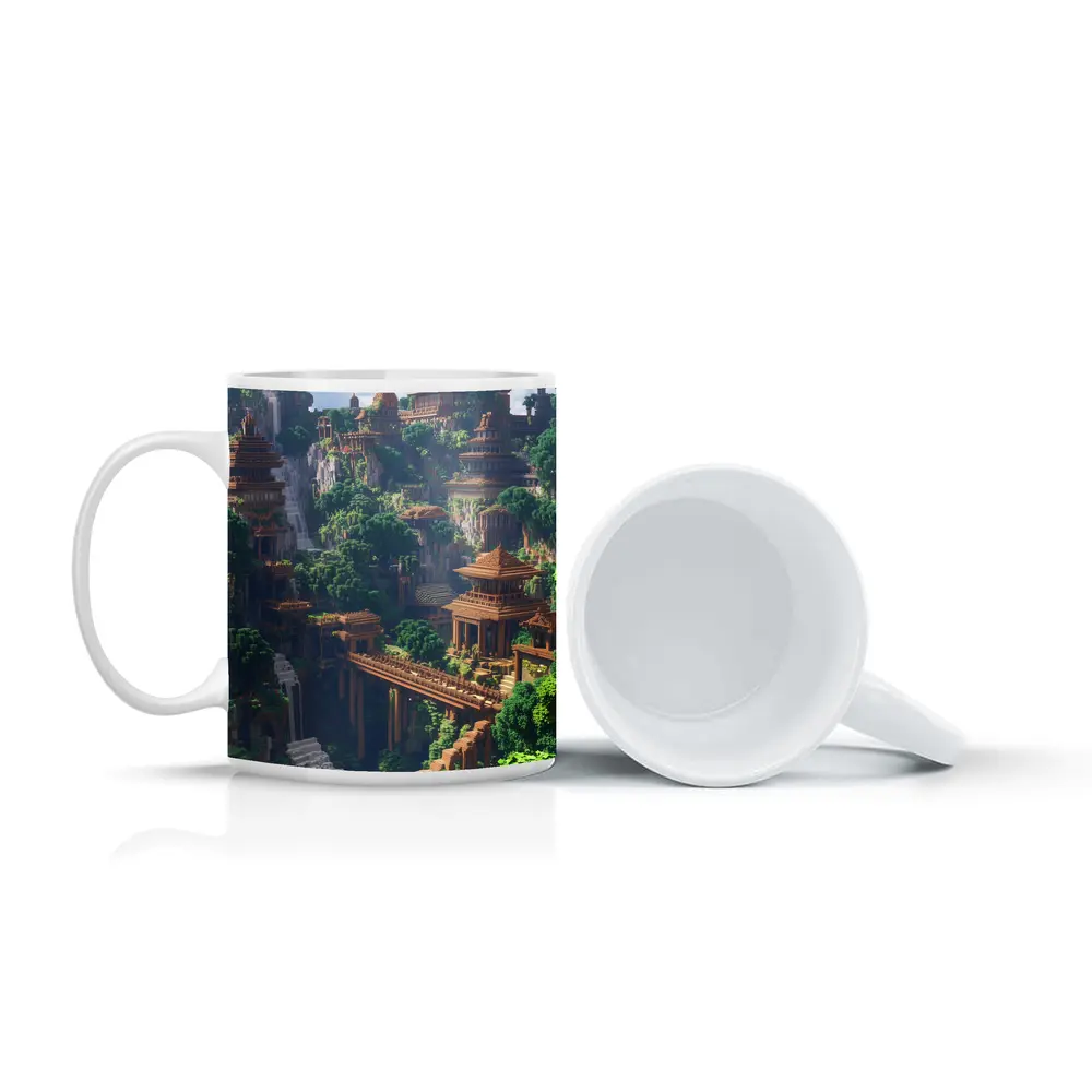 Minecraft Ancient Temple City Jungle Waterfall – Mugs