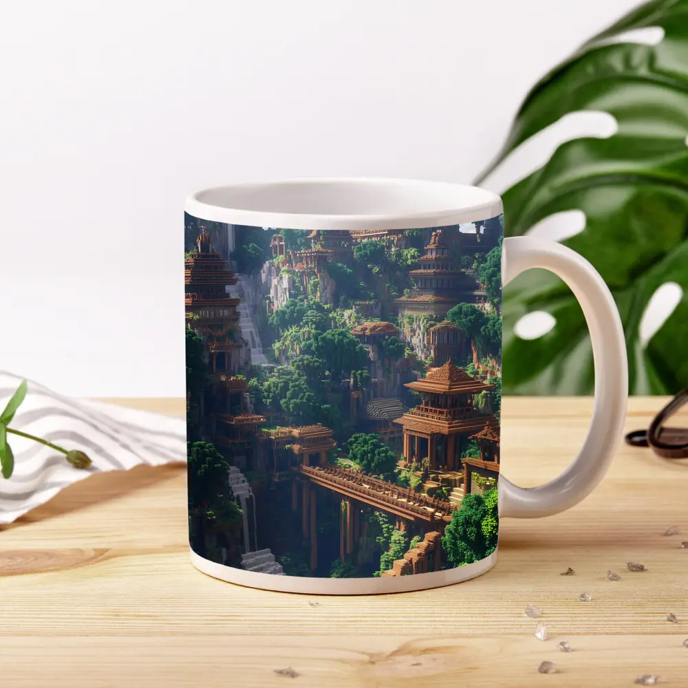 Minecraft Ancient Temple City Jungle Waterfall – Mugs