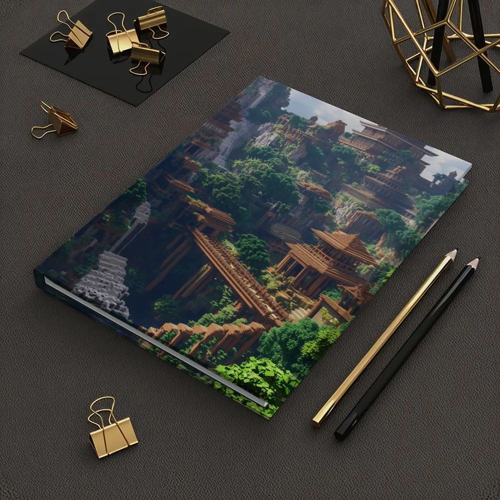Minecraft Ancient Temple City Jungle Waterfall – Notebooks