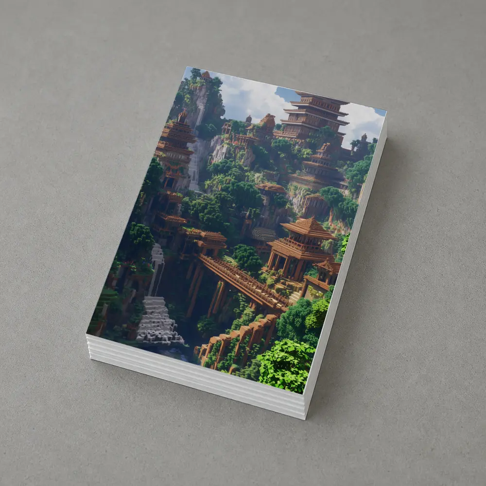 Minecraft Ancient Temple City Jungle Waterfall – Postcards