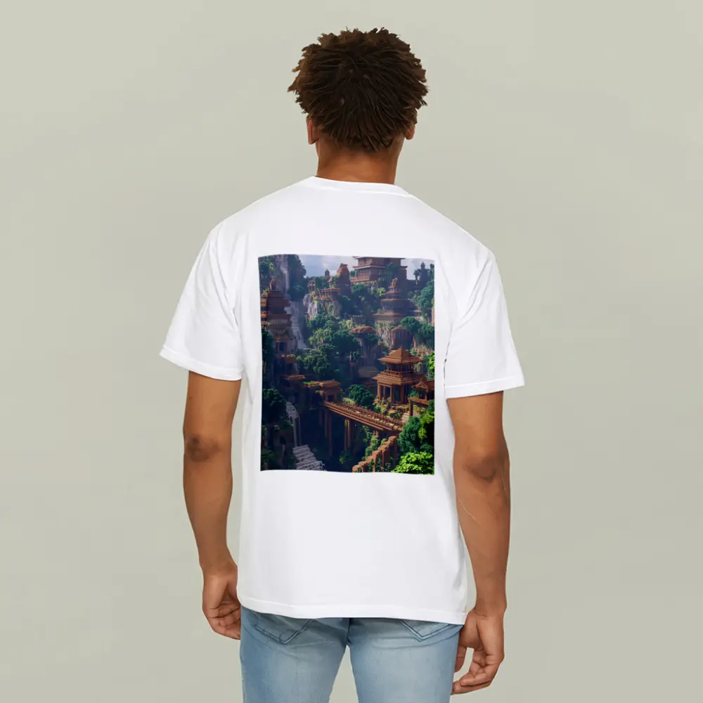 Minecraft Ancient Temple City Jungle Waterfall – T-Shirts