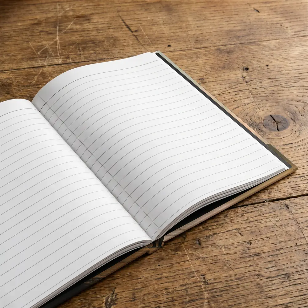Lone Woman Standing On Misty Beach Shore – Notebooks