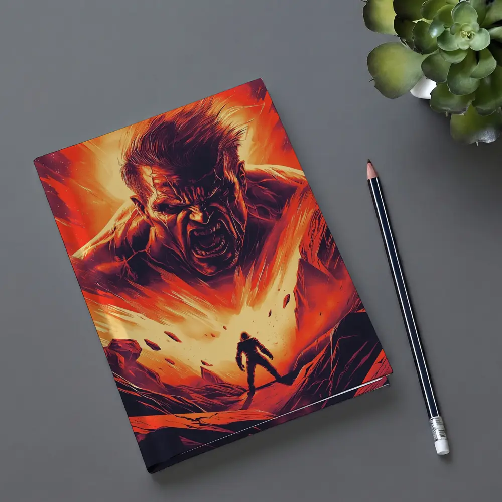 Raging Giant Looms Over Lone Hero – Notebooks