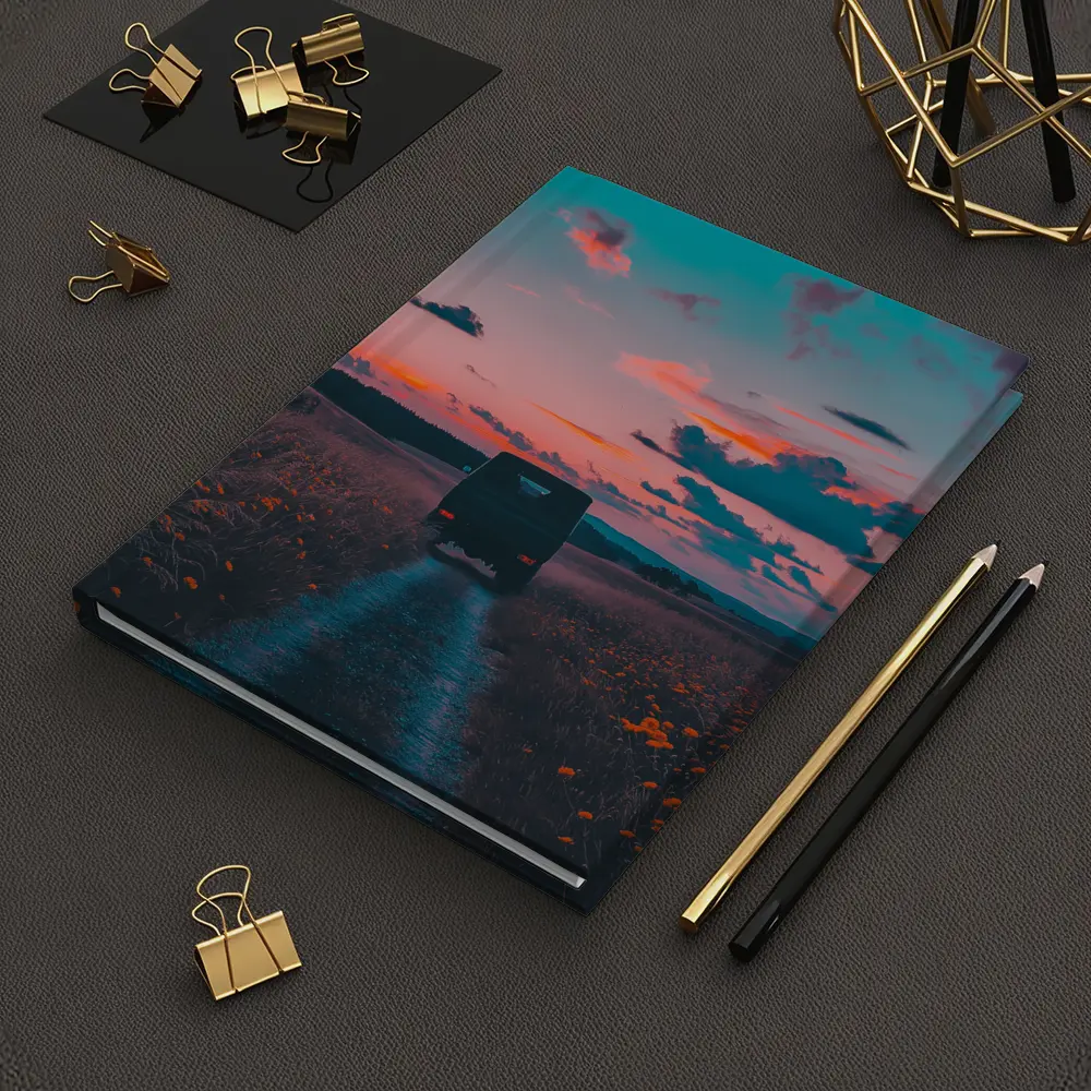 Mercedes G Wagen Sunset Country Road – Notebooks