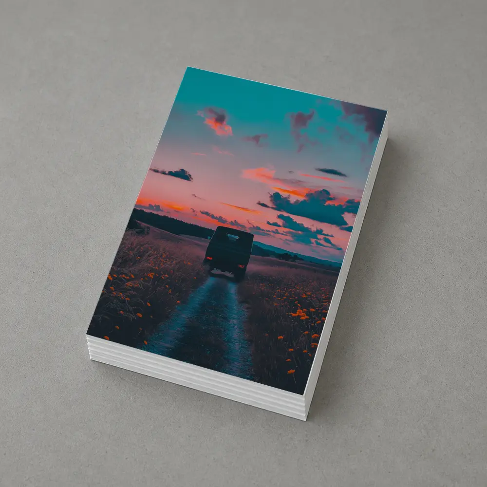 Mercedes G Wagen Sunset Country Road – Postcards