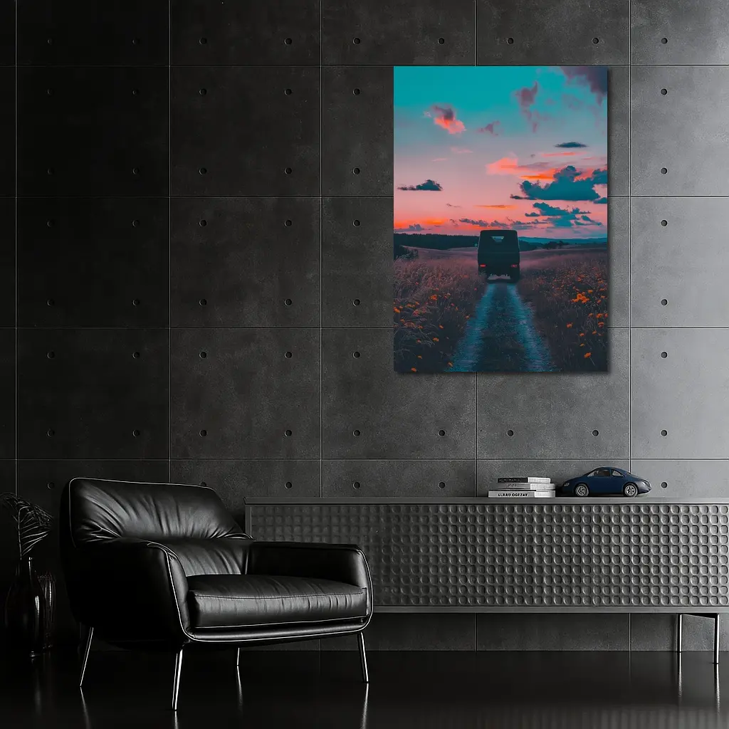 Mercedes G Wagen Sunset Country Road – Wall Art