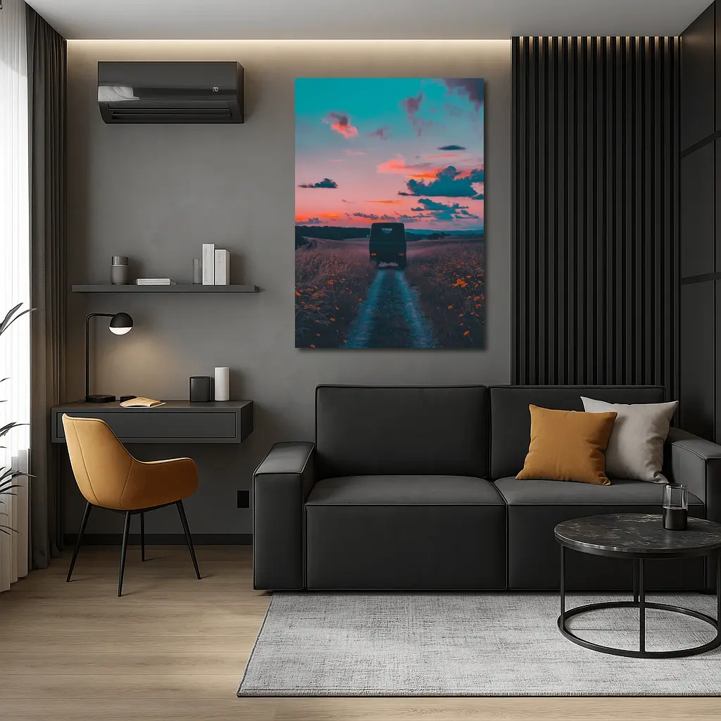 Mercedes G Wagen Sunset Country Road – Wall Art