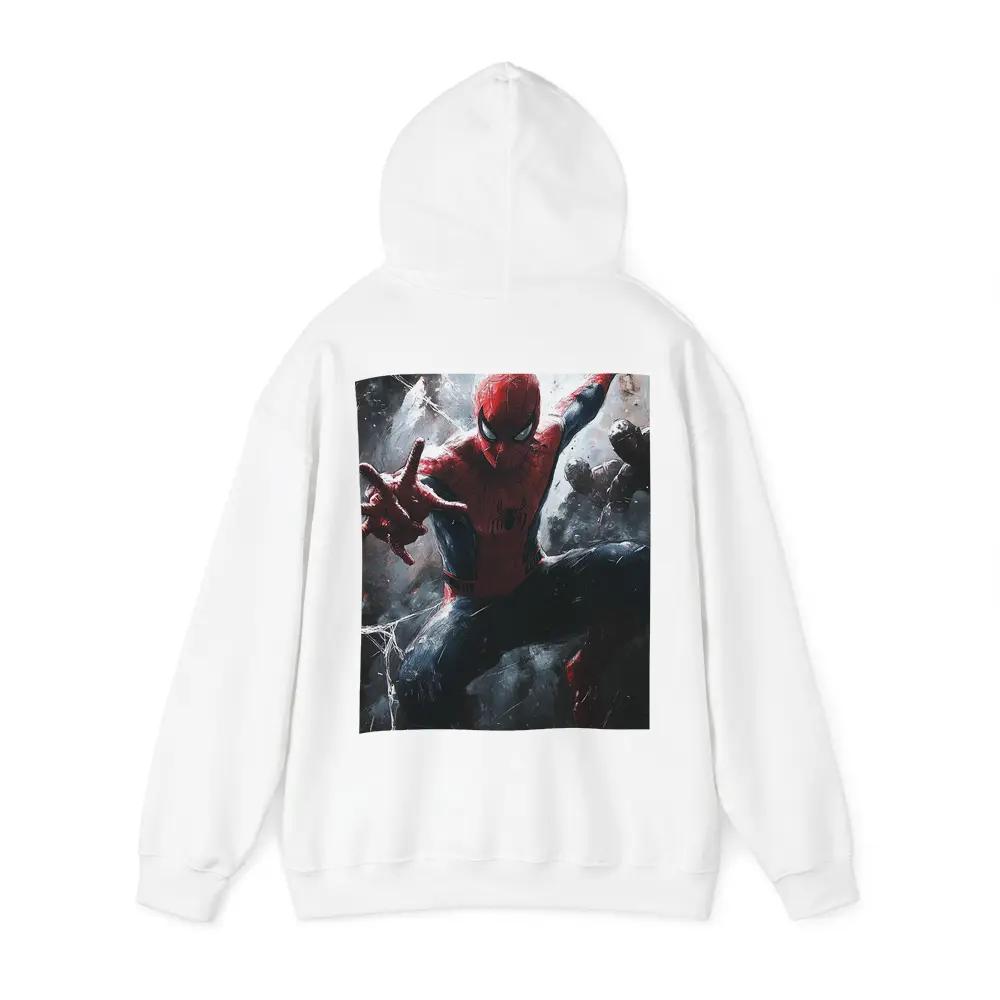 Spider-Man Action Pose Dark Painted Background – Hoodies