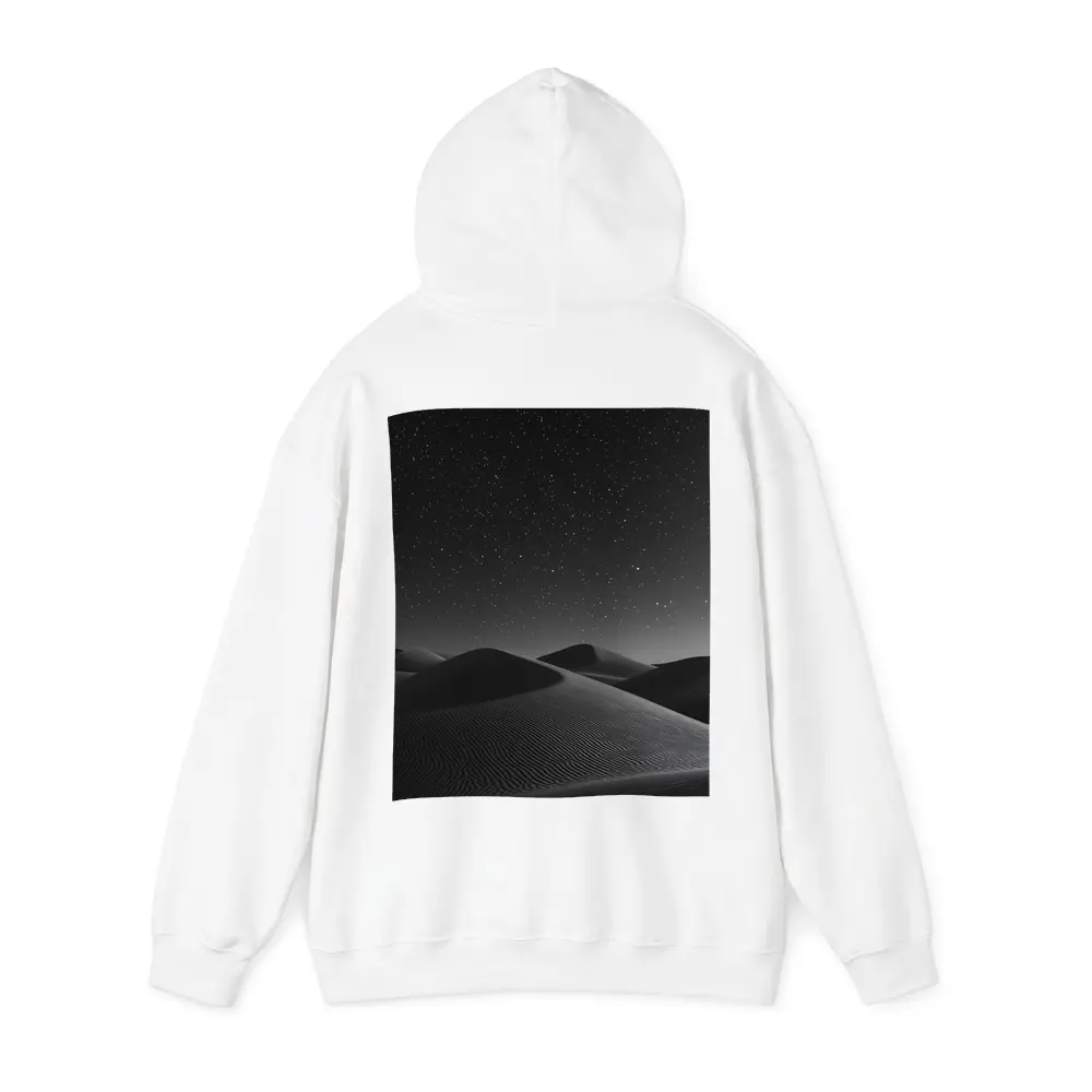 Black and White Desert Dunes Starry Night – Hoodies