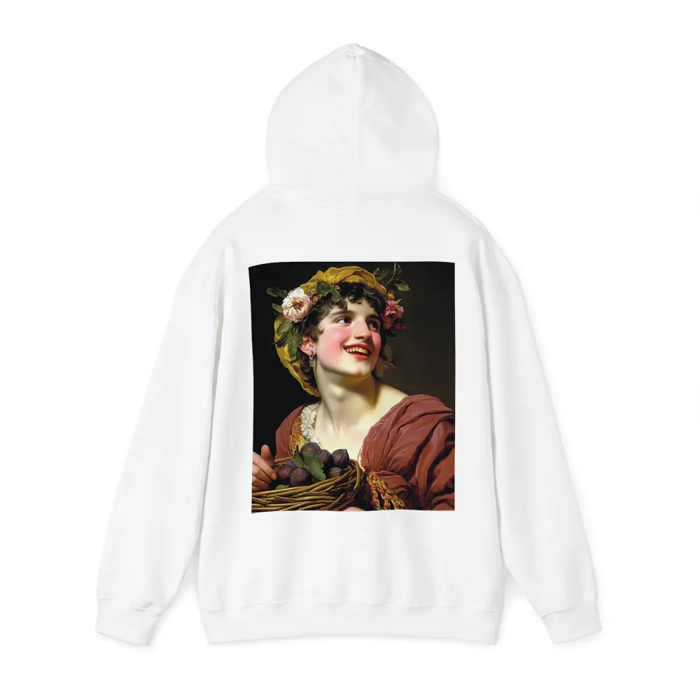 Young Woman With Flowers And Fruit Basket – Hoodies