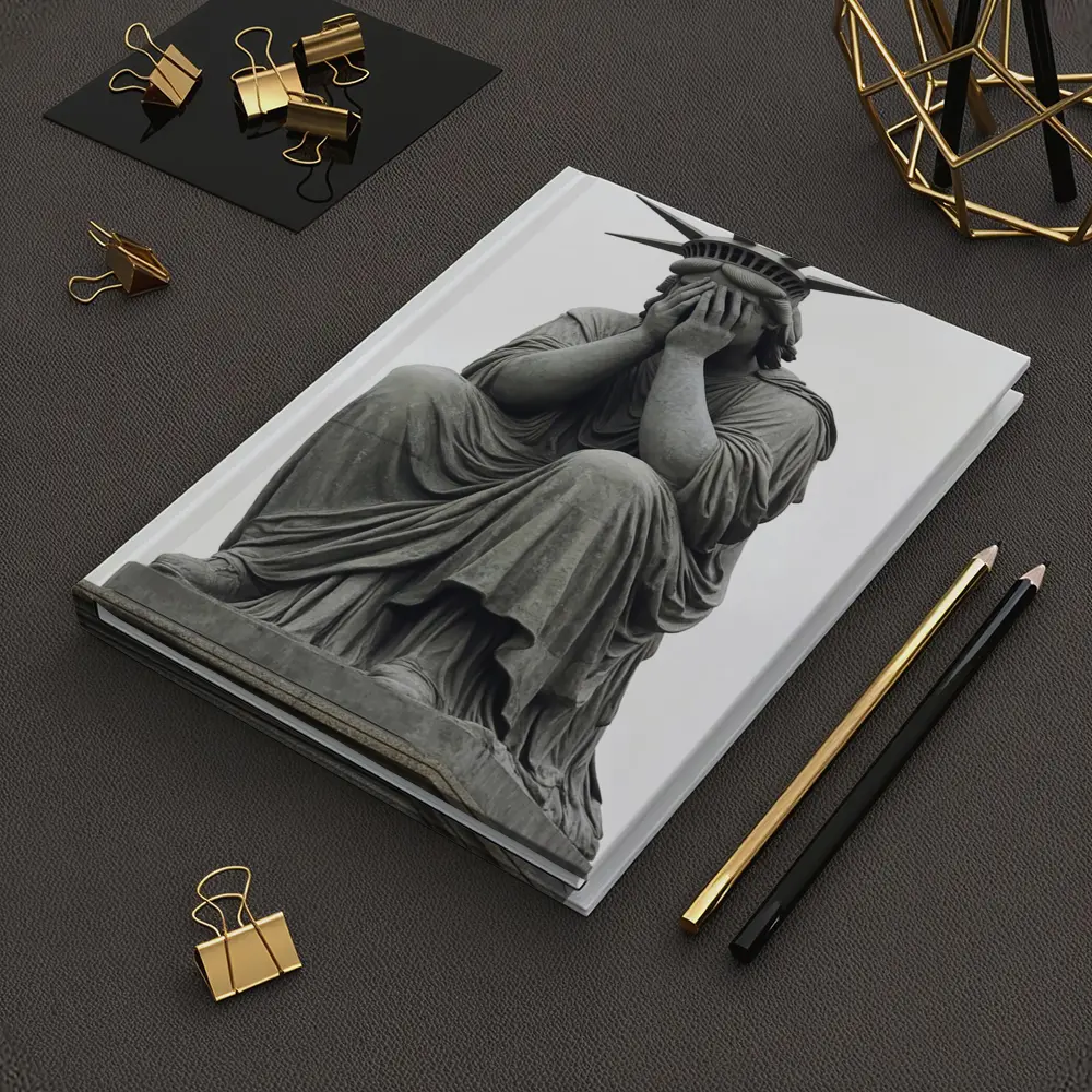 Statue of Liberty Weeping Hands Covering Face – Notebooks
