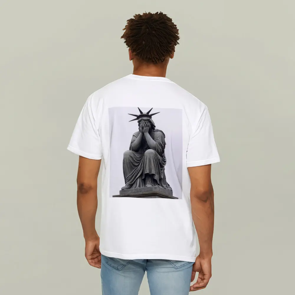 Statue of Liberty Weeping Hands Covering Face – T-Shirts