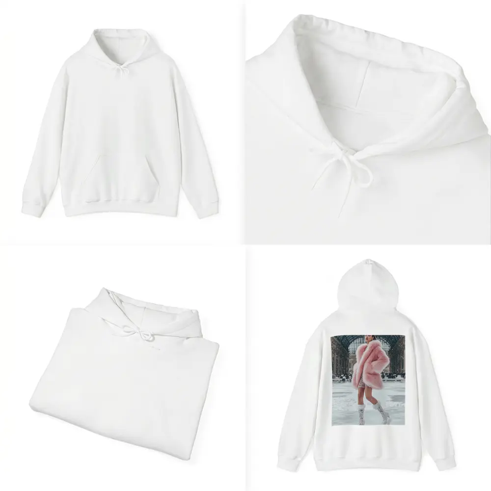 Pink Fur Coat Woman Snow Milan Gallery – Hoodies