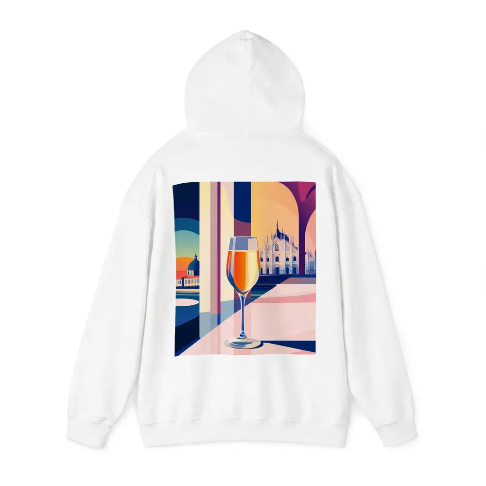 Aperol Spritz Glass Milan Duomo Illustration – Hoodies