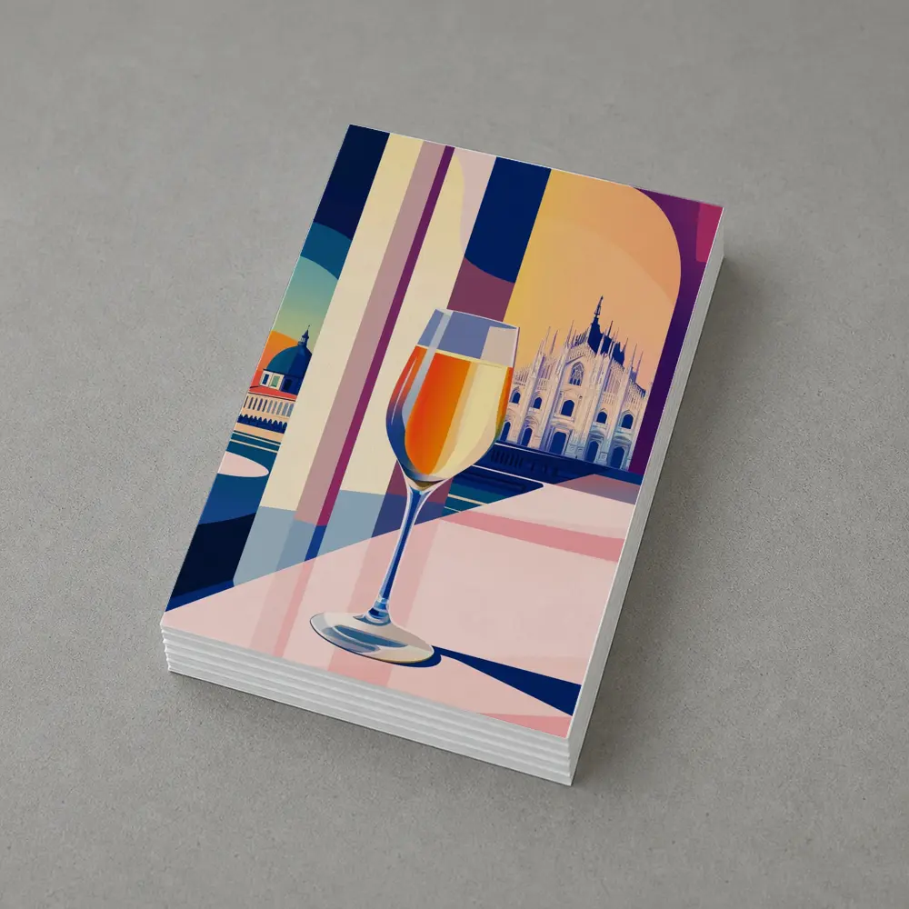 Aperol Spritz Glass Milan Duomo Illustration – Postcards
