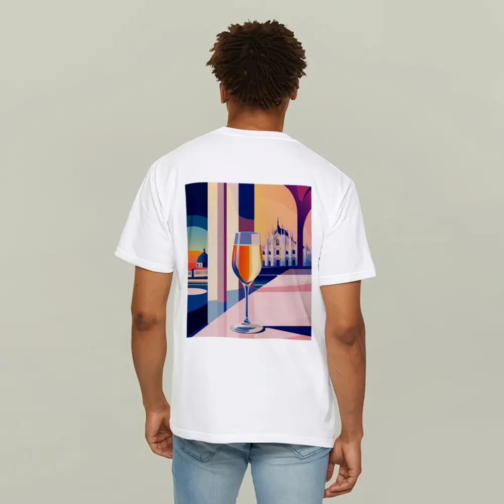 Aperol Spritz Glass Milan Duomo Illustration – T-Shirts