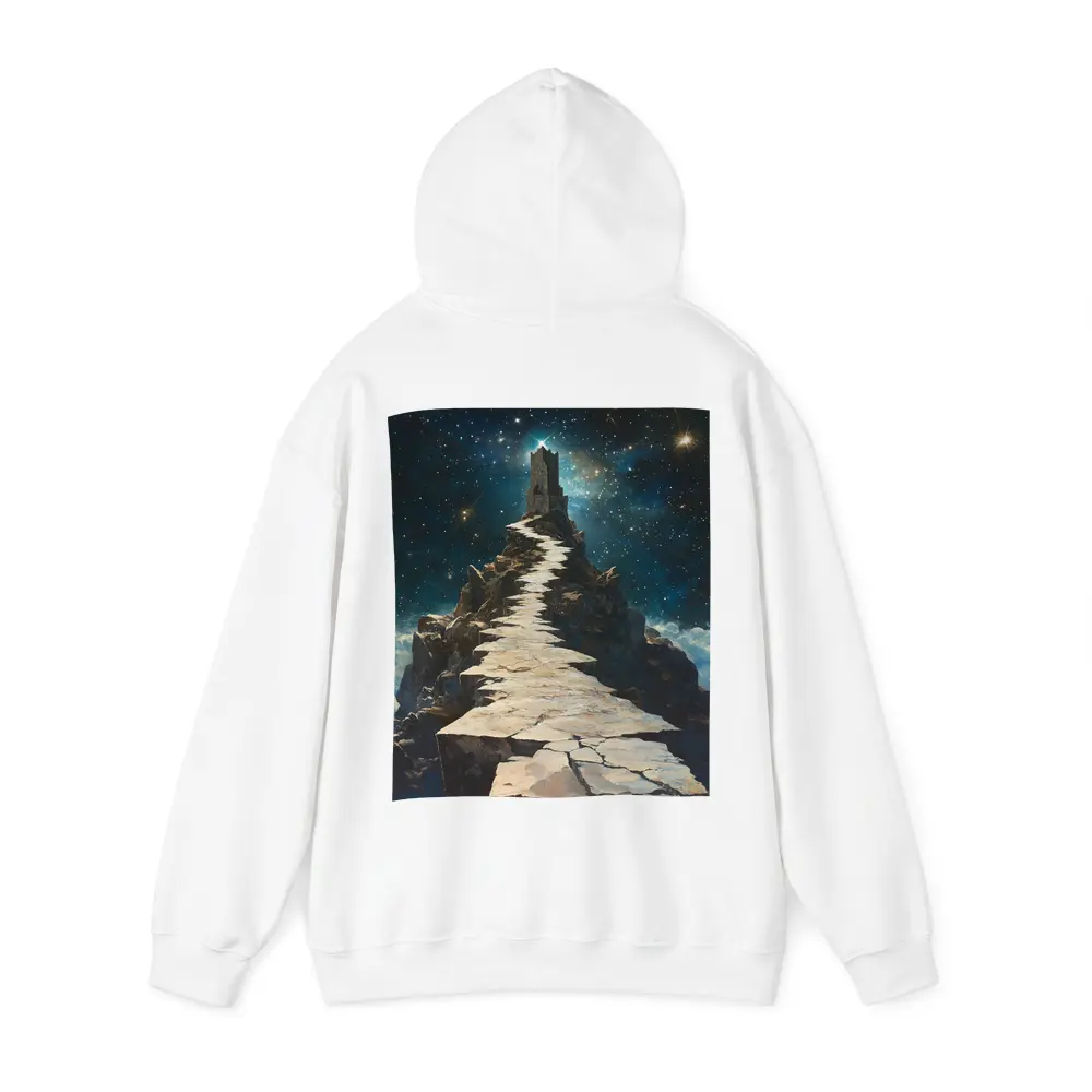Stone Path Tower Starry Night Fantasy – Hoodies