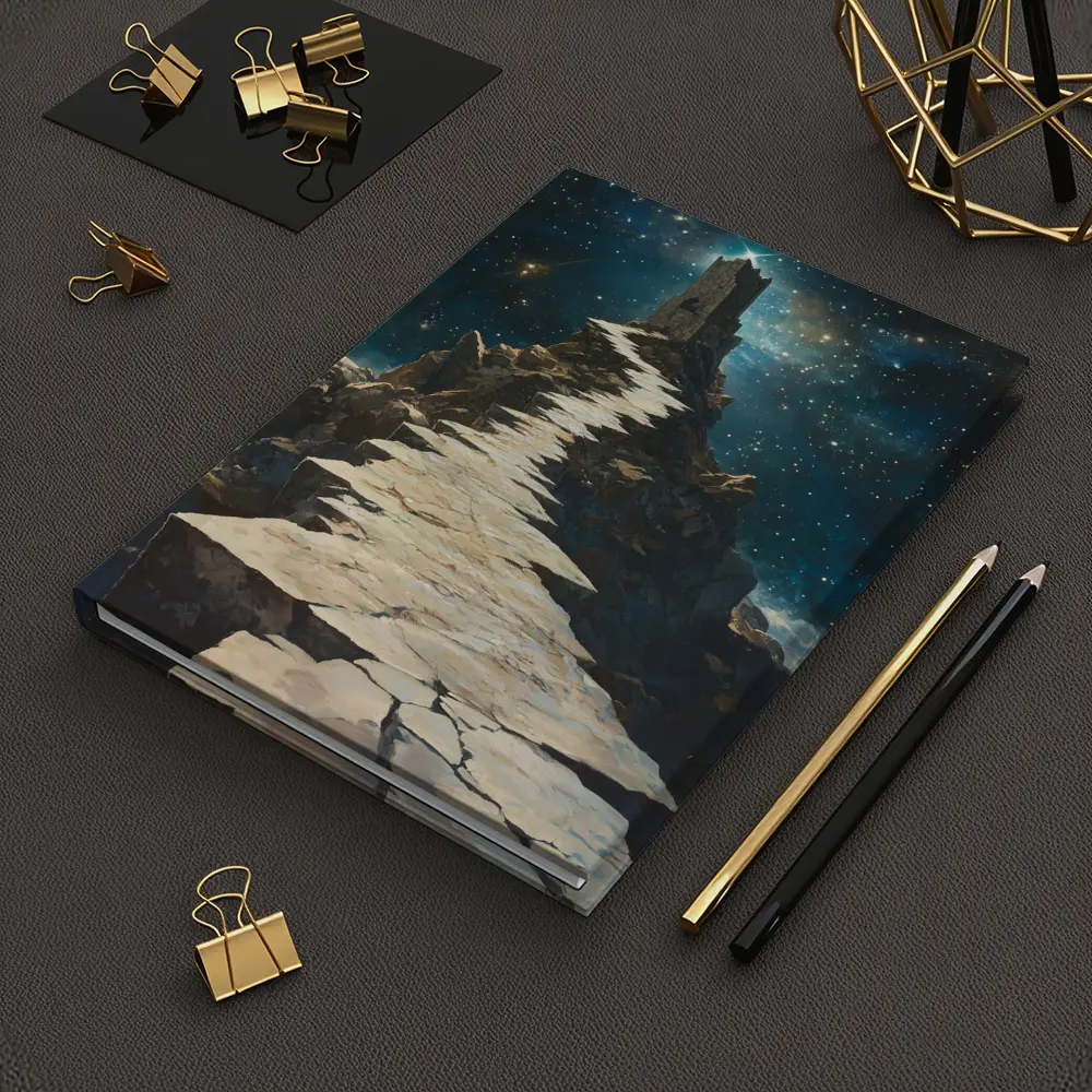 Stone Path Tower Starry Night Fantasy – Notebooks