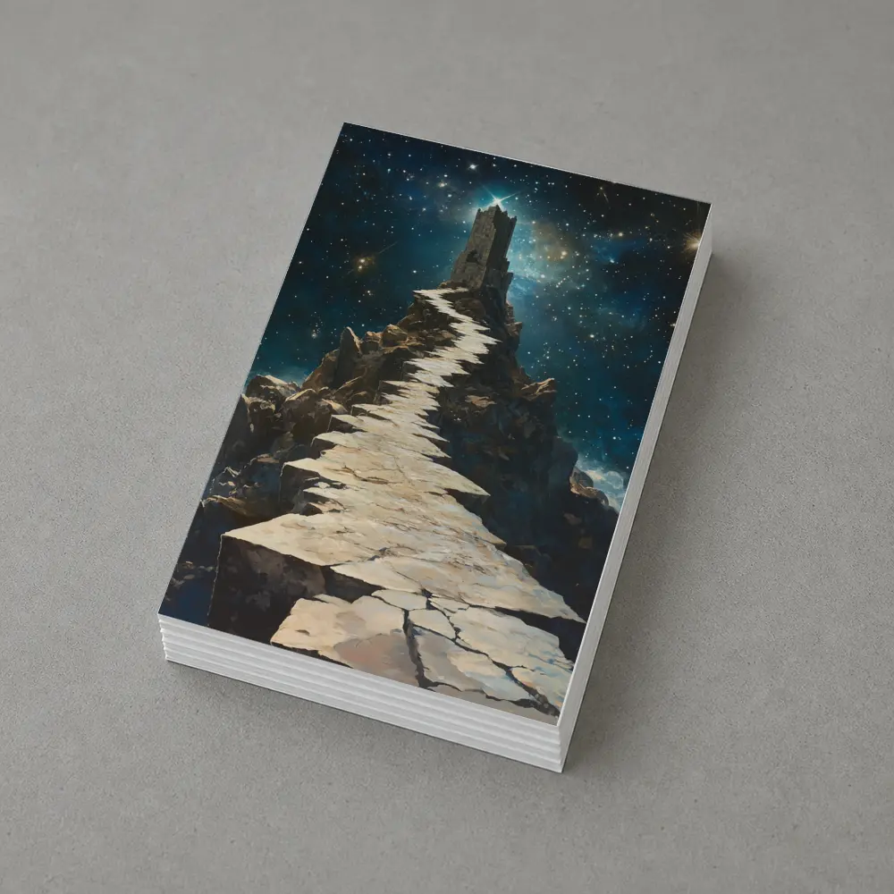 Stone Path Tower Starry Night Fantasy – Postcards