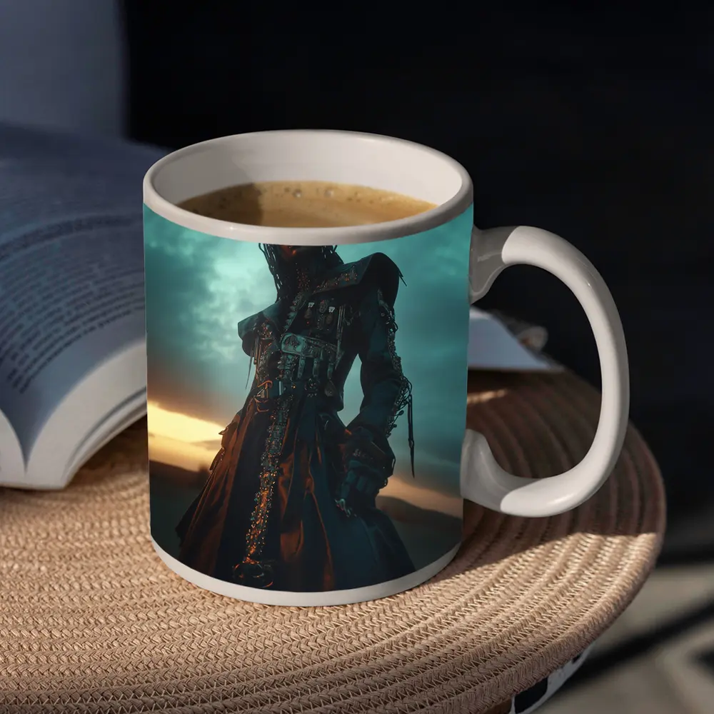 Dark Warrior Woman Desert Storm Fantasy – Mugs