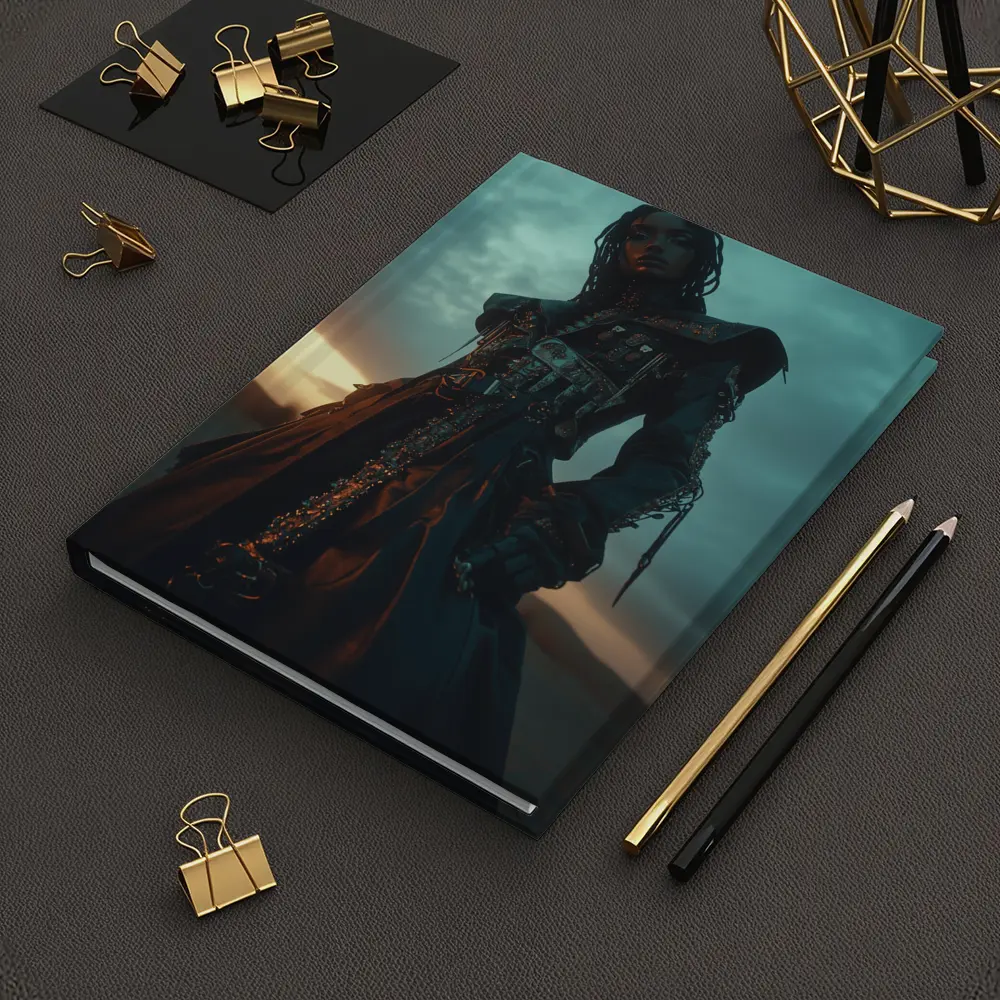 Dark Warrior Woman Desert Storm Fantasy – Notebooks