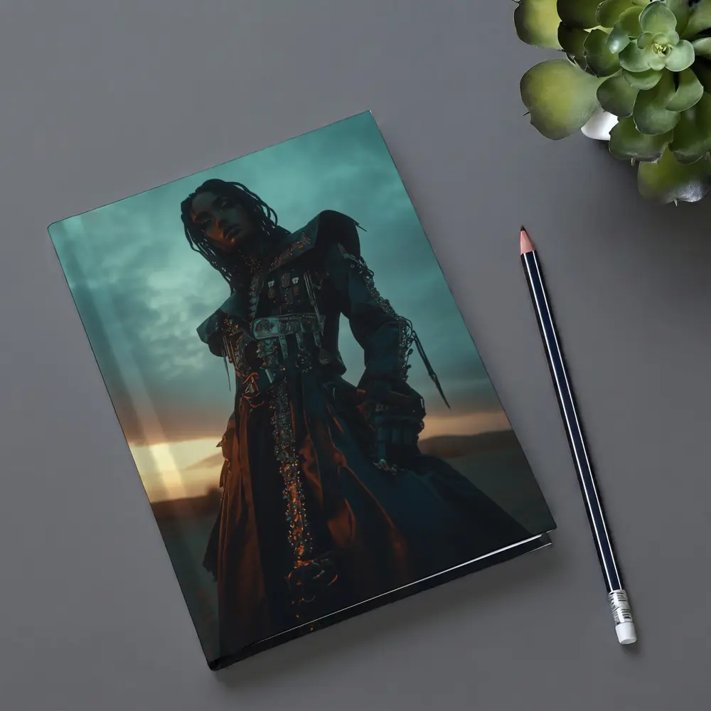 Dark Warrior Woman Desert Storm Fantasy – Notebooks