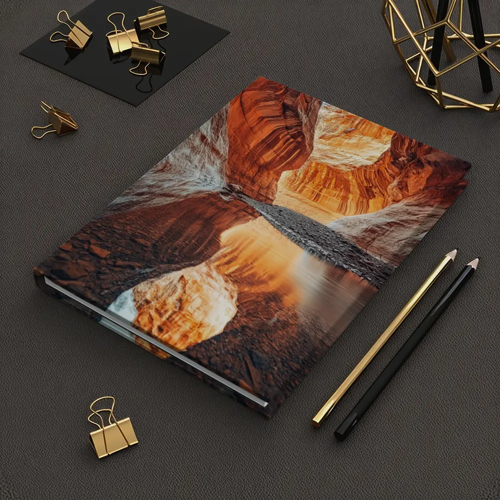 Slot Canyon Red Rock Water Reflection – Notebooks