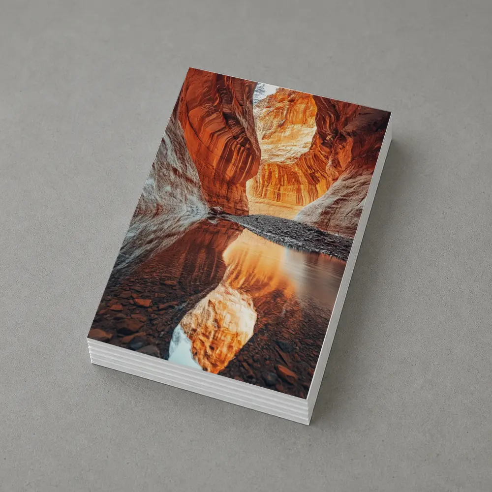 Slot Canyon Red Rock Water Reflection – Postcards