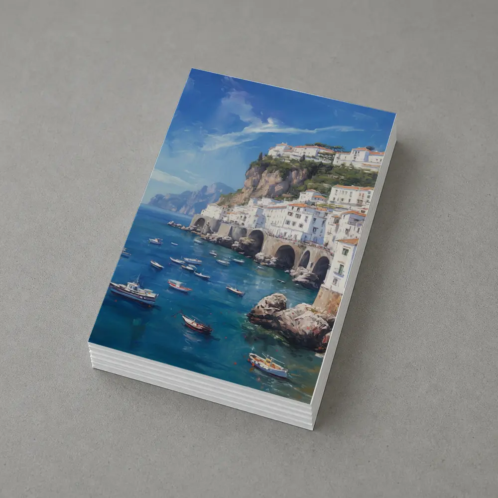 Amalfi Coast Italy Oil Painting Seascape – Postcards