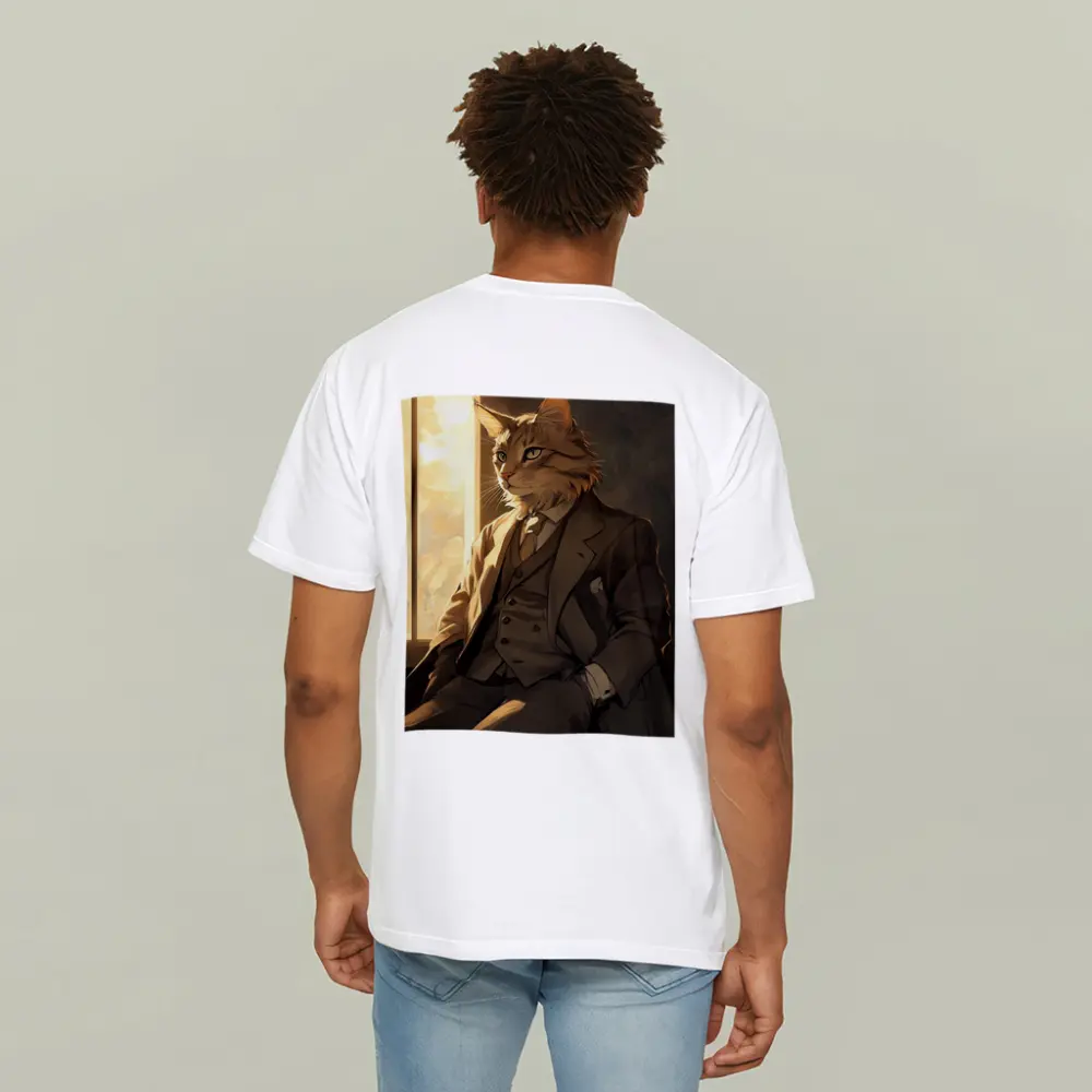 Dapper Orange Cat Suit Anime Art – T-Shirts